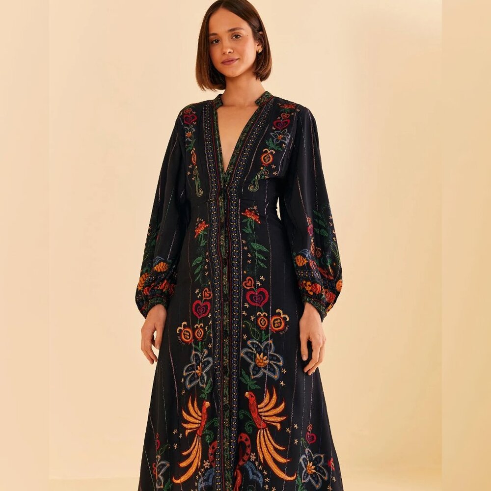 SOLD 🖤❤ FARM Rio Tropical Beauty Maxi Dress sz XS NWT AMAZING!!! ❤🖤